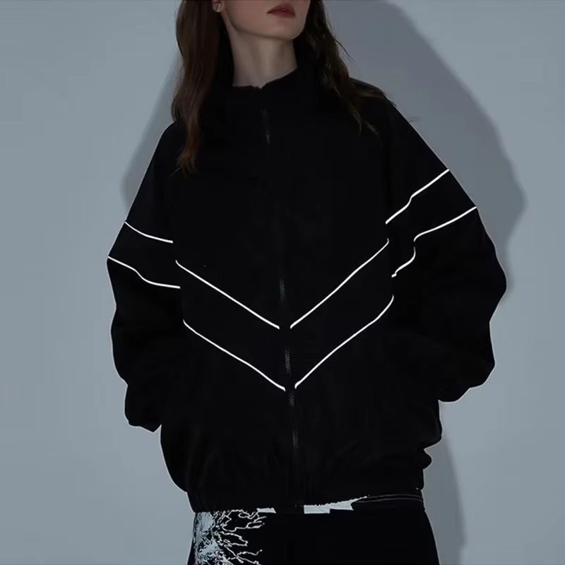 Outdoor Sport Windbreaker - Giacca da uomo con strisce riflettenti,